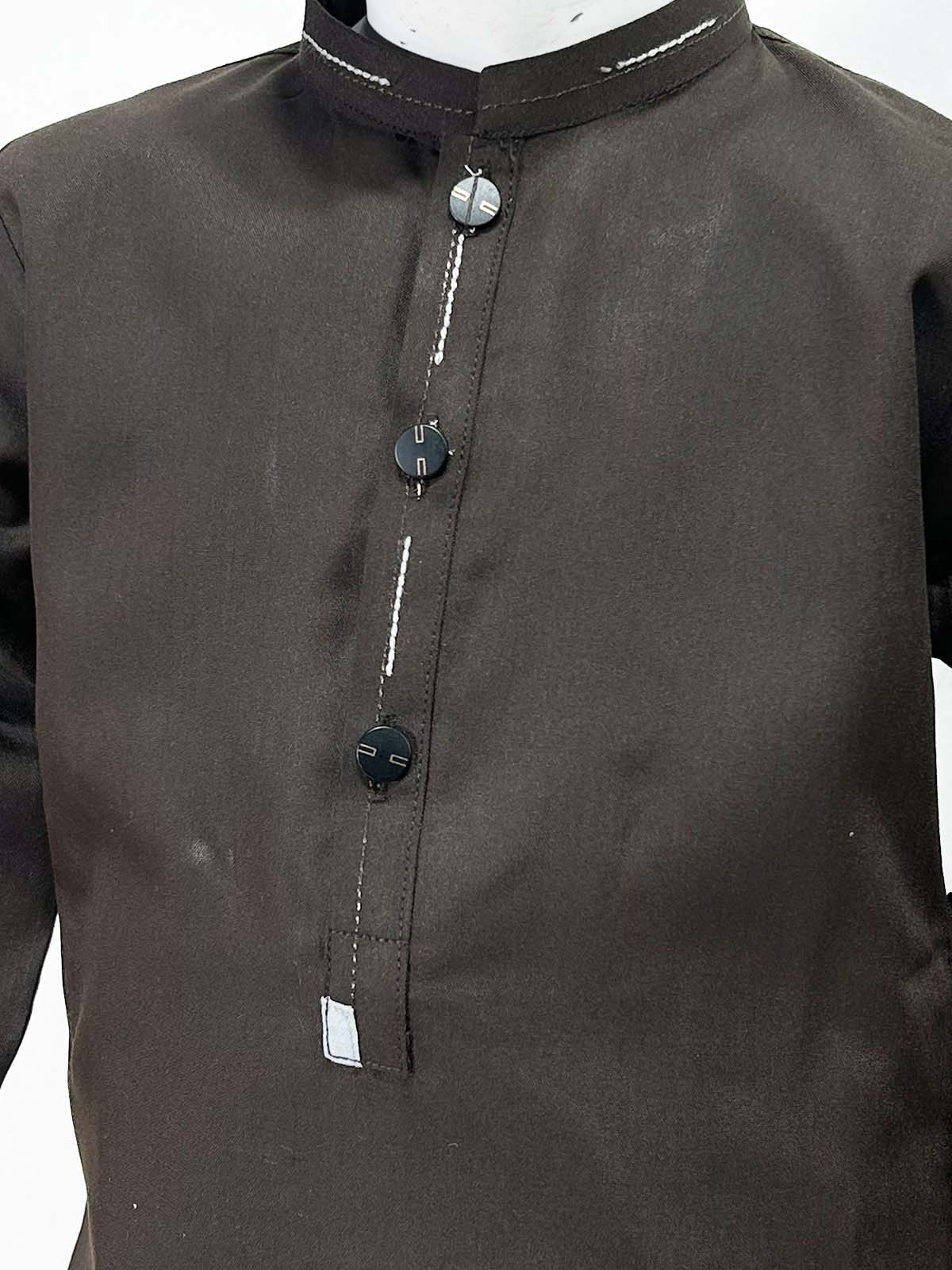 918 2Yrs - 16Yrs Brown Kameez Shalwar Suit For Boys AM BKS178