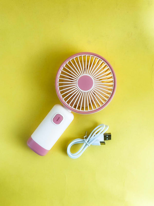 8009 Pink Rechargeable Mini Portable Fan KTY195