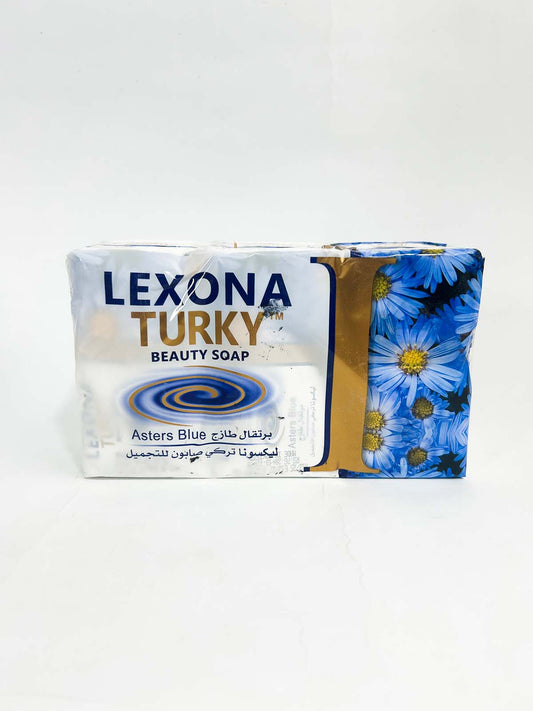 Pack of 6 Lexona Turky Asters Blue Beauty Soap