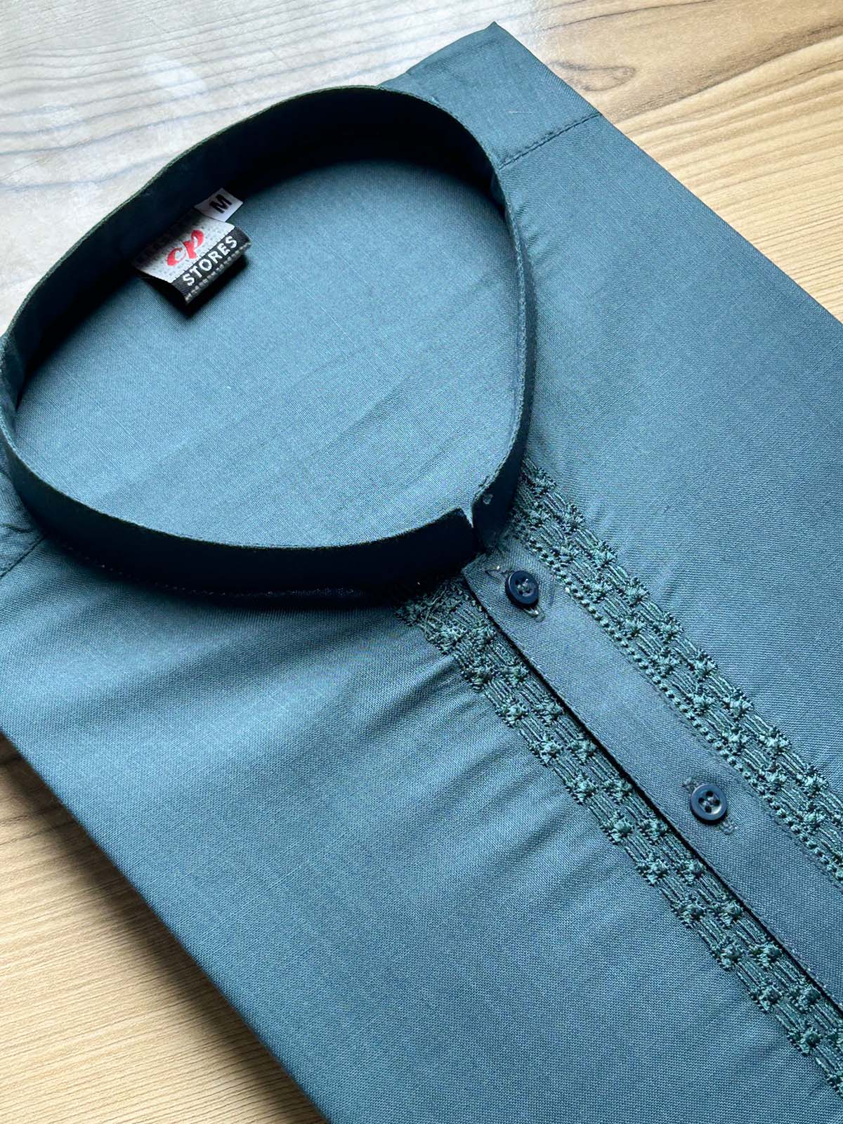 Green Embroidery Kurta for Men MK22
