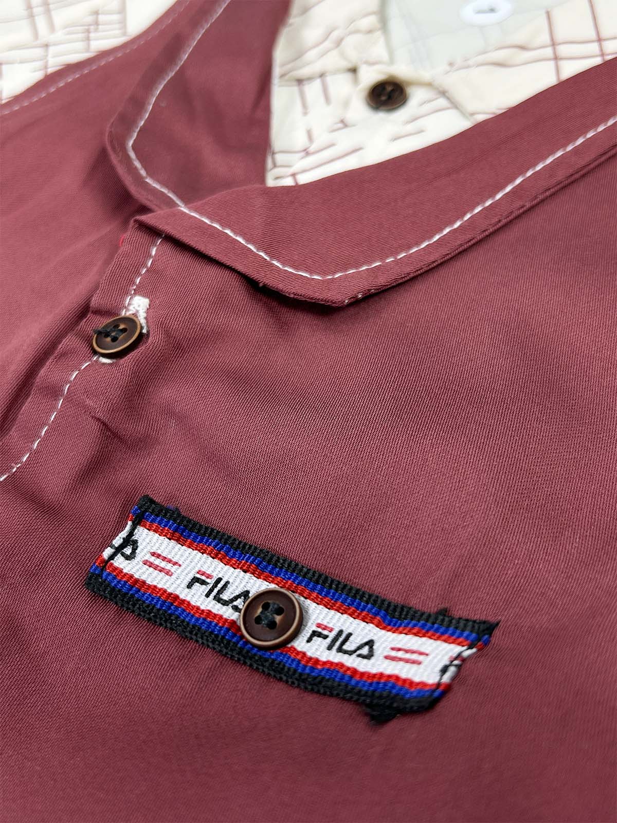 3Mth - 9Mth Maroon Baba Suit For Newborns NBS635