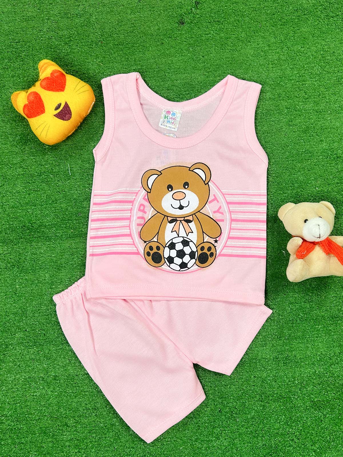 3Mth - 9Mth Bear Pink Baba Suit For Newborn HG NBS747