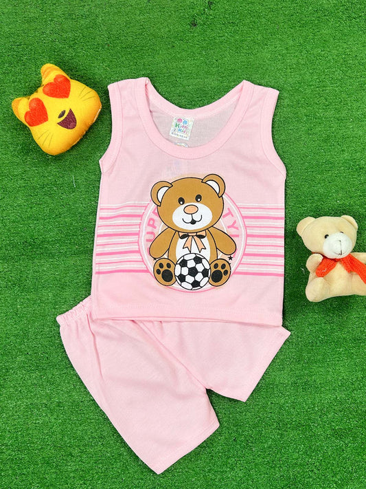3Mth - 9Mth Bear Pink Baba Suit For Newborn HG NBS747