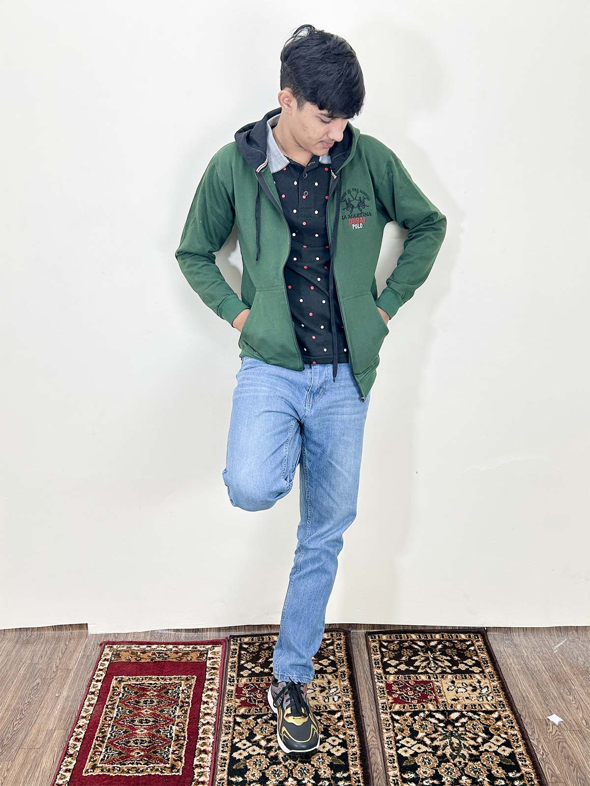 Unisex Green Zipper MH33