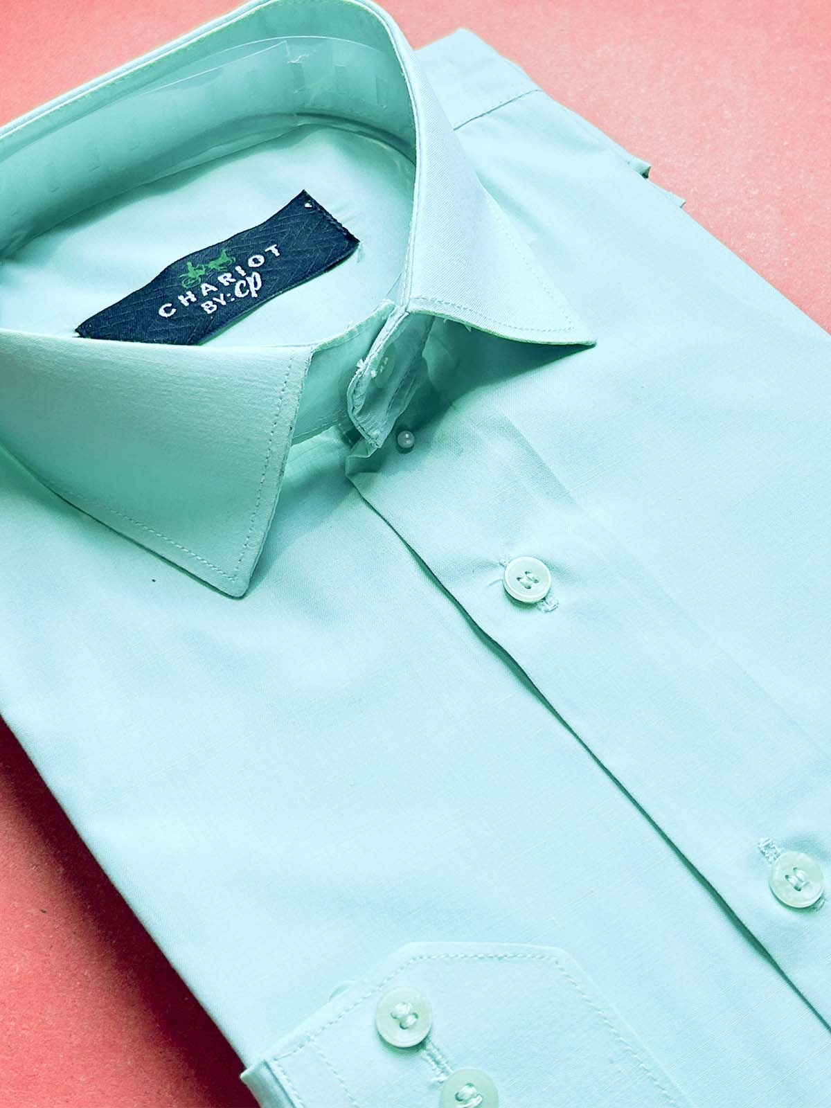 Ferozi Plain Formal Dress Shirt For Men MFS463
