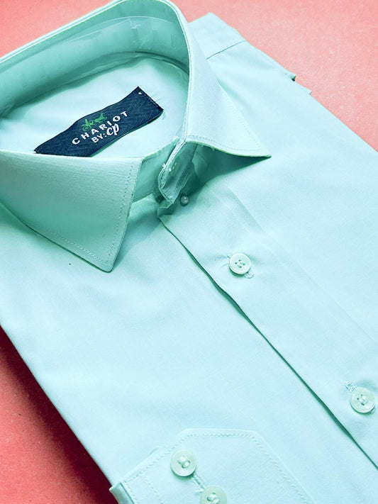 Ferozi Plain Formal Dress Shirt For Men MFS463