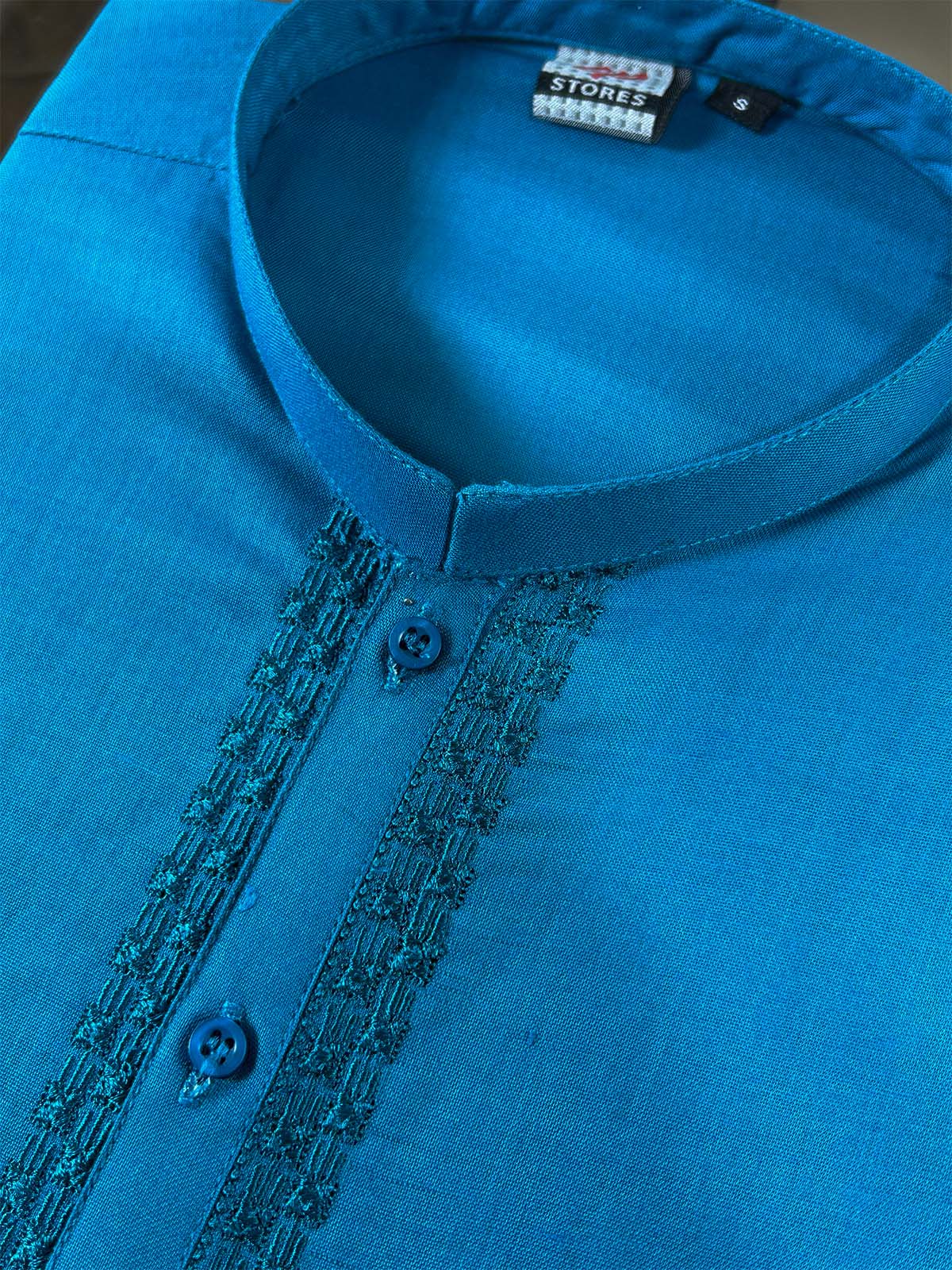 Teal Embroidery Kurta for Men MK21