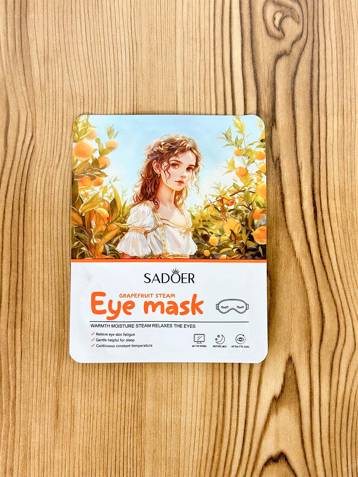 Grapefruit Steam Eye Mask For Eye Fatigue & Dryness