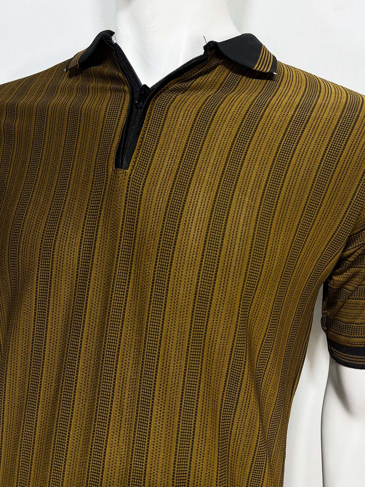 Bronze Striped Polo T-Shirt For Men MTS492