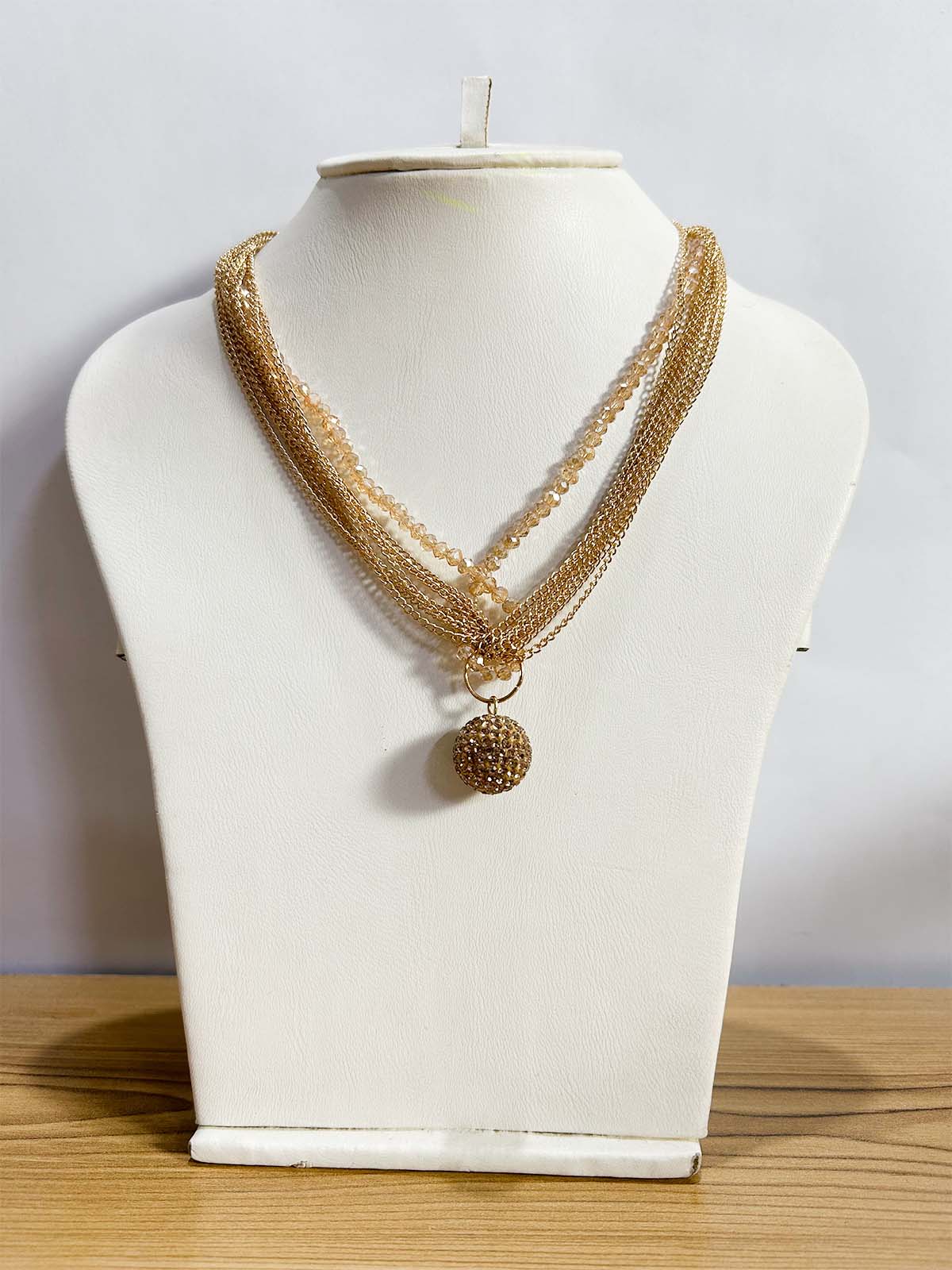 Vintage Beads Pendant Necklace WGN63