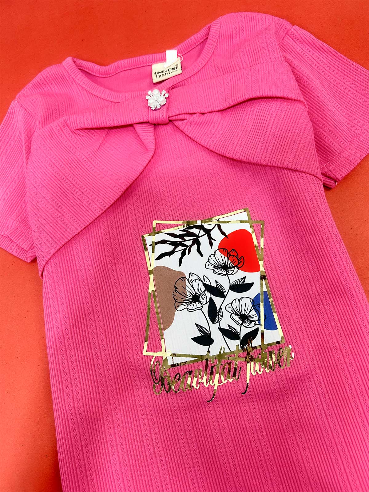 2Yrs - 7Yrs Pink T-Shirt For Girls OP GTS92