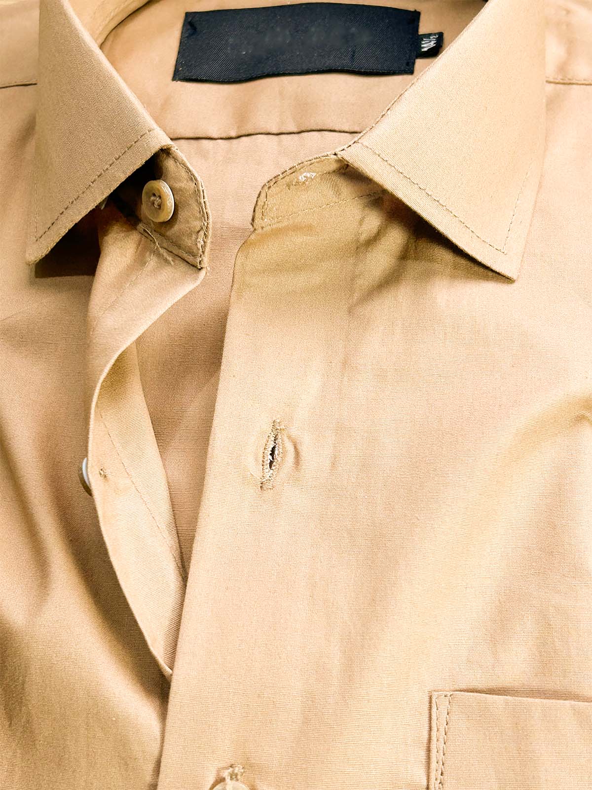 Brown Plain Formal Dress Shirt For Men MFS421