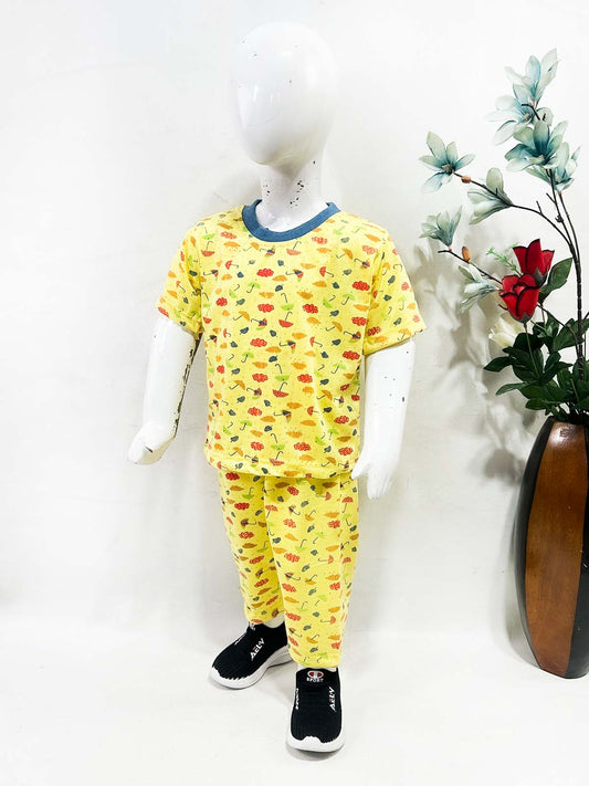 1Yrs - 5Yrs Yellow Jersey Night Suit For Kids NG BNS40