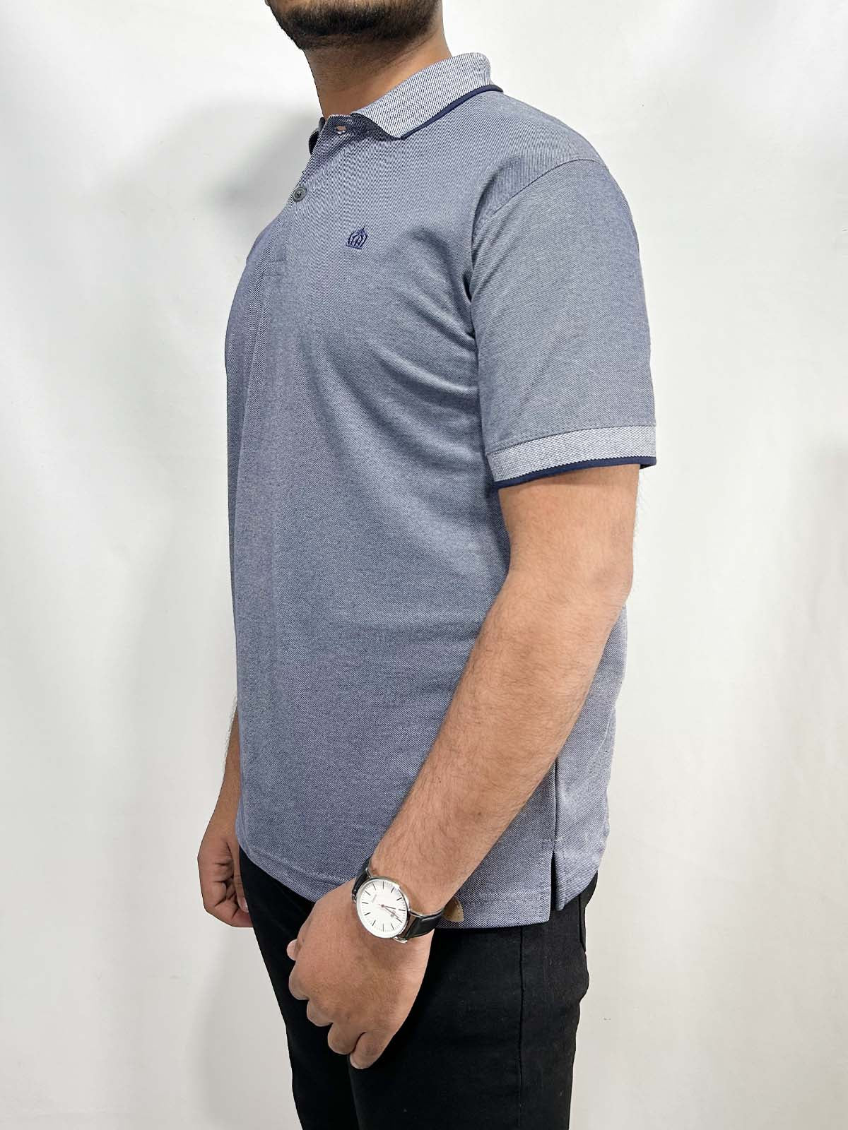Blue Polo T-Shirt For Men MTS407