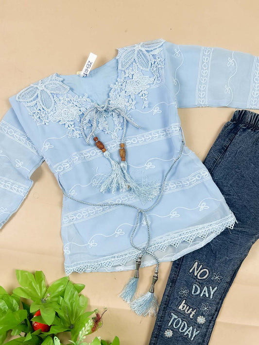 1Yr - 7Yrs Blue Suit For Girls TG GS454