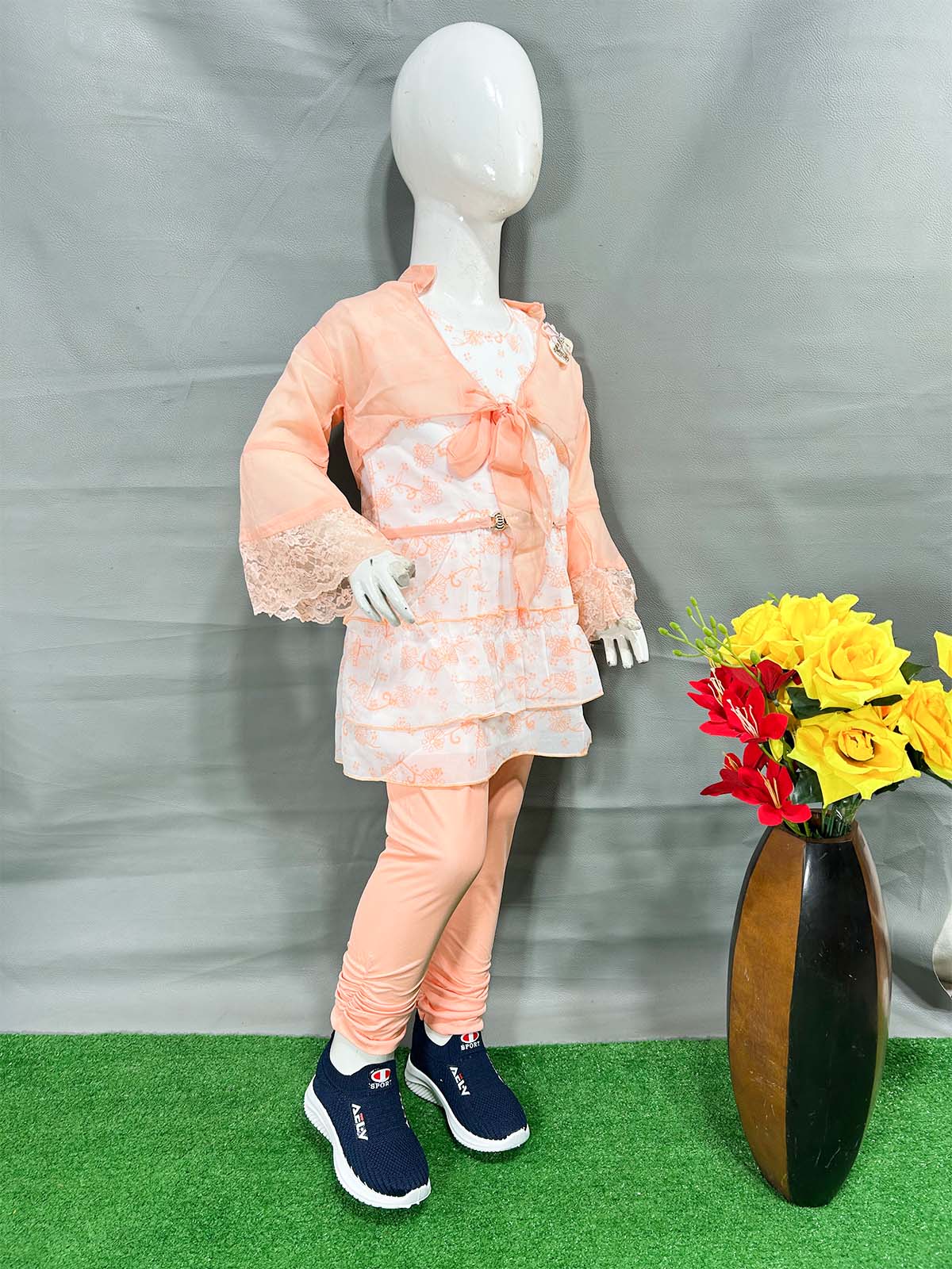 5Yr - 8Yrs Peach Suit For Girls WG GS364
