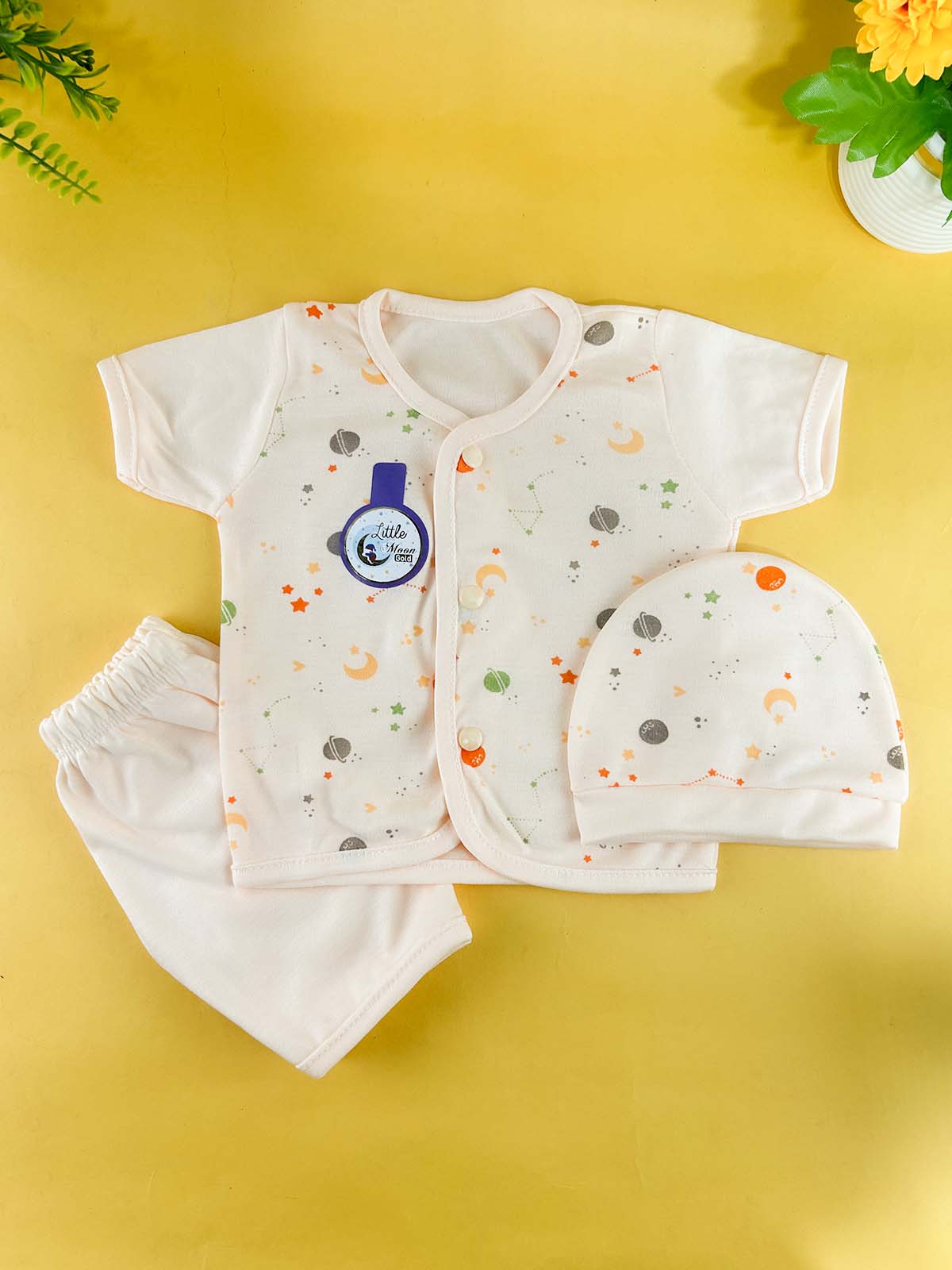 0Mth - 3Mth Pack of 3 Multicolor Suit For Newborns 02