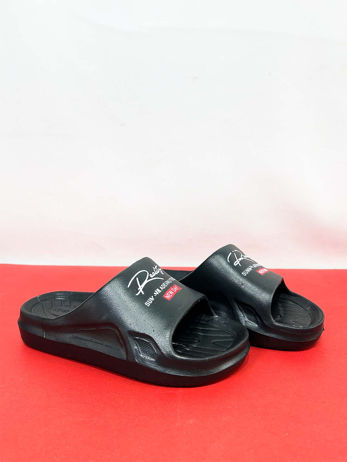 4Yrs - 13Yrs Black Casual Soft Slippers for Kids KS33