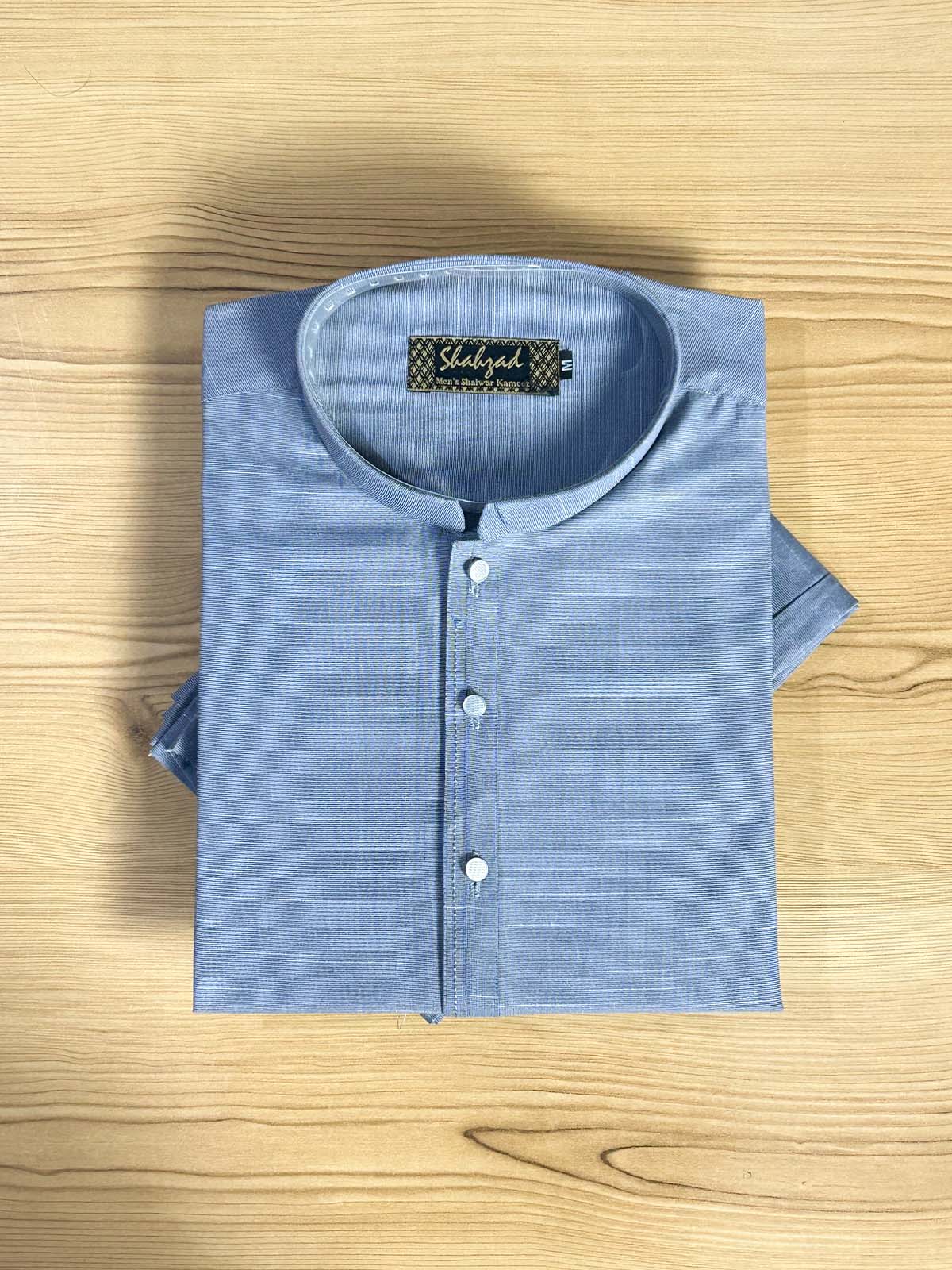 972-3 Grey Stitched Kurta Pajama Suit For Men MSK428