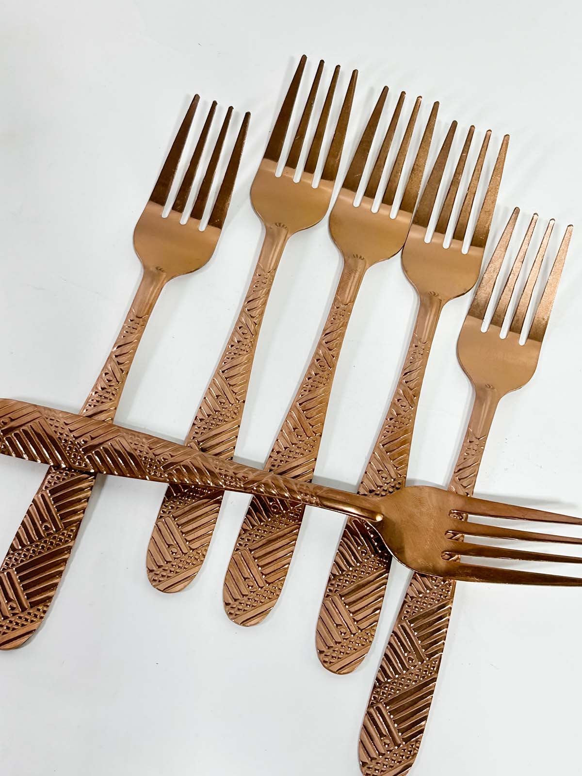 Pack of 6 Stainless Steel Dinner Fork 03 D120