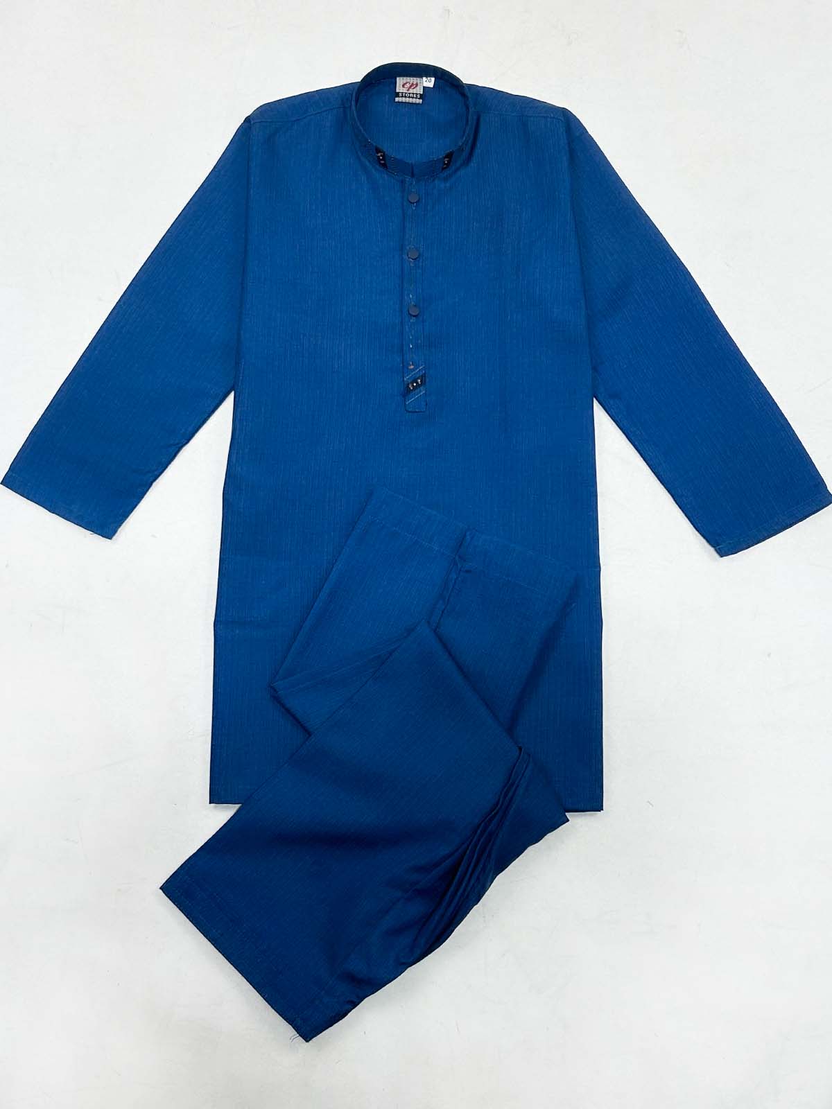 5Yrs - 14Yrs Ink Blue Kameez Shalwar Suit For Boys AM BKS194