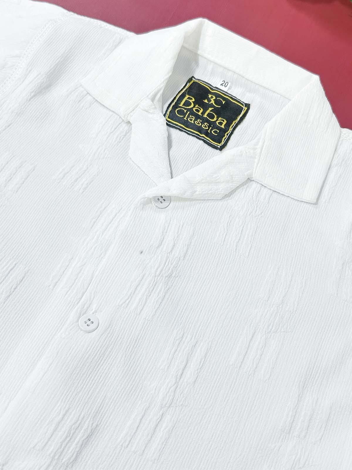 3Yrs - 10Yrs White Casual Shirt for Boys BCS84