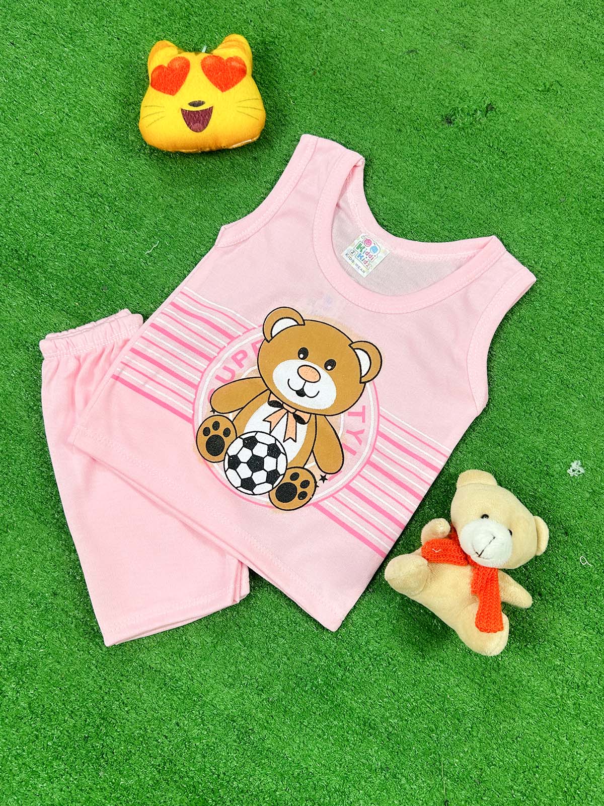 3Mth - 9Mth Bear Pink Baba Suit For Newborn HG NBS747