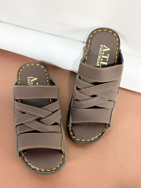 Brown Casual Slippers for Men MC116