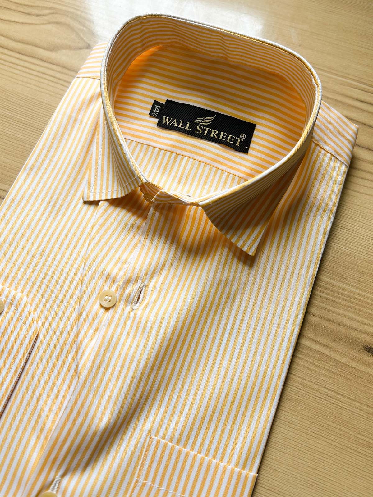 Yellow Lines Formal Dress Shirt For Men MFS565