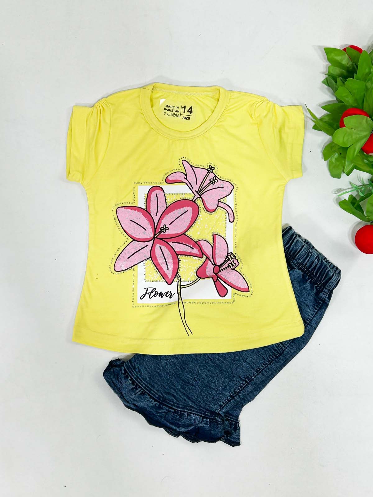 1Yr - 4Yrs Lilies Yellow Suit For Girls SK GS412