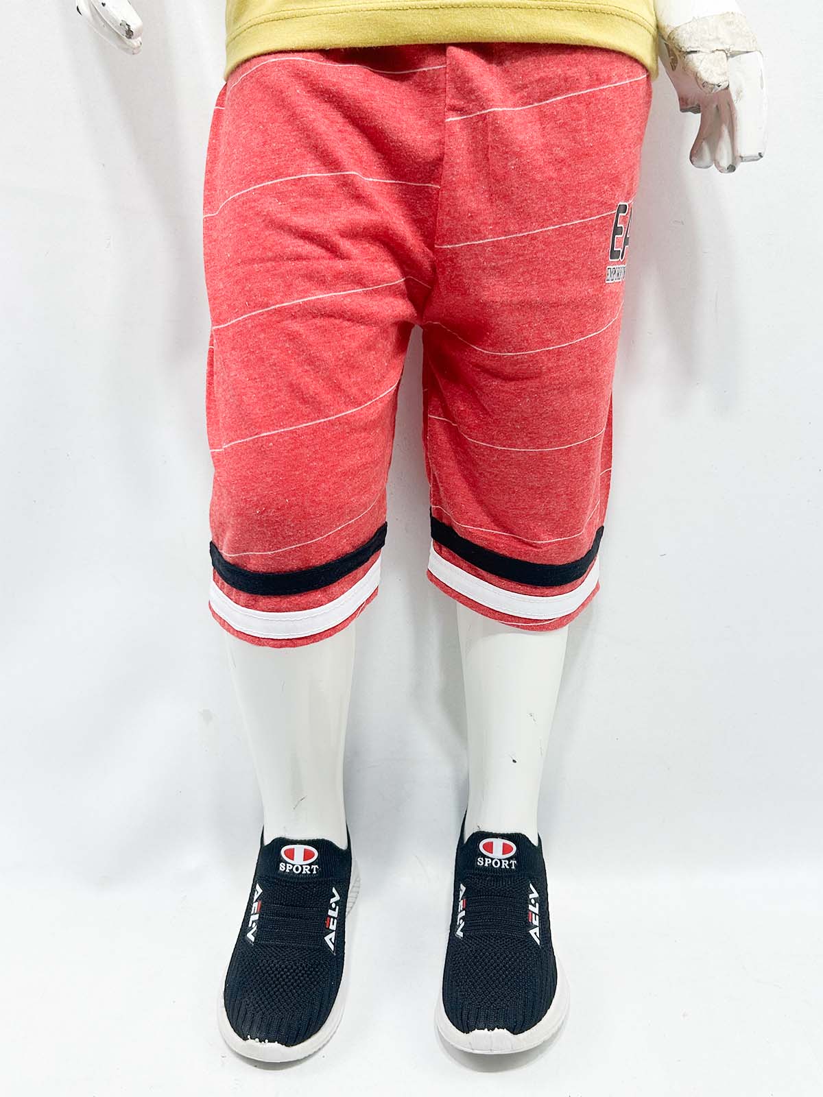 2Yrs - 5Yrs Red Boys 3-QTR Short For Boys BQS24