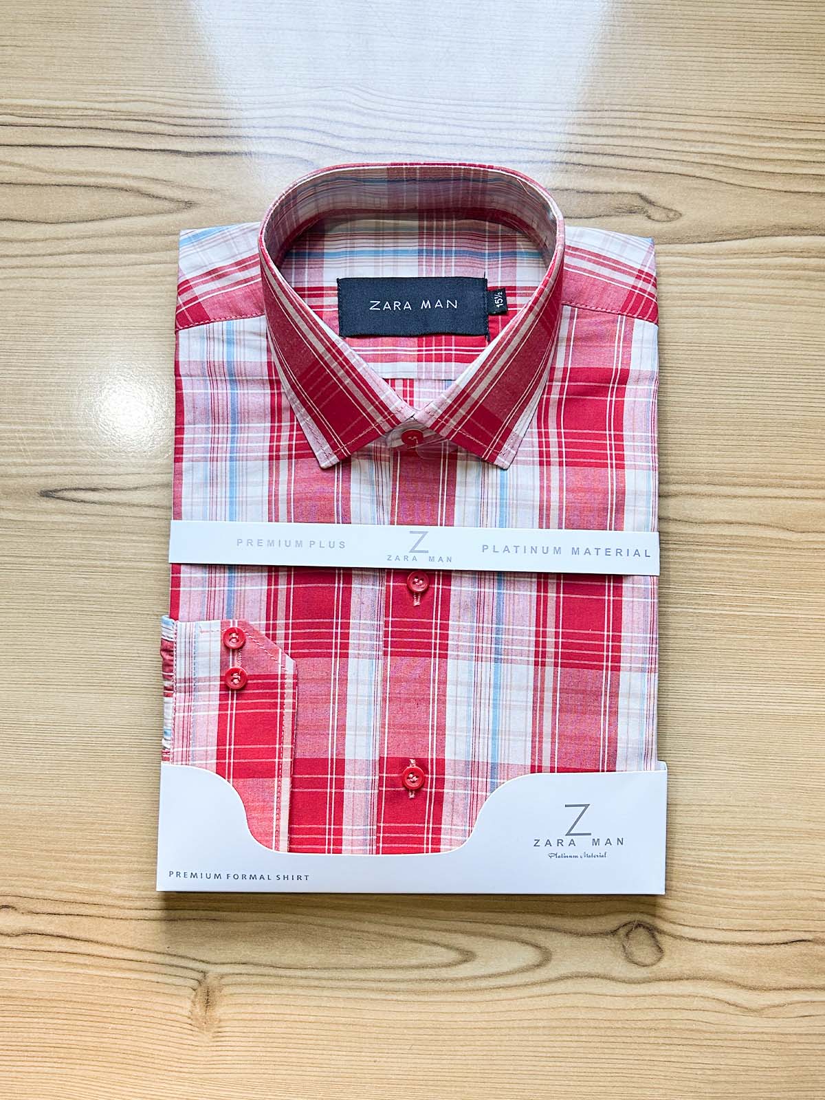 Red Checks Formal Dress Shirt For Men MFS459