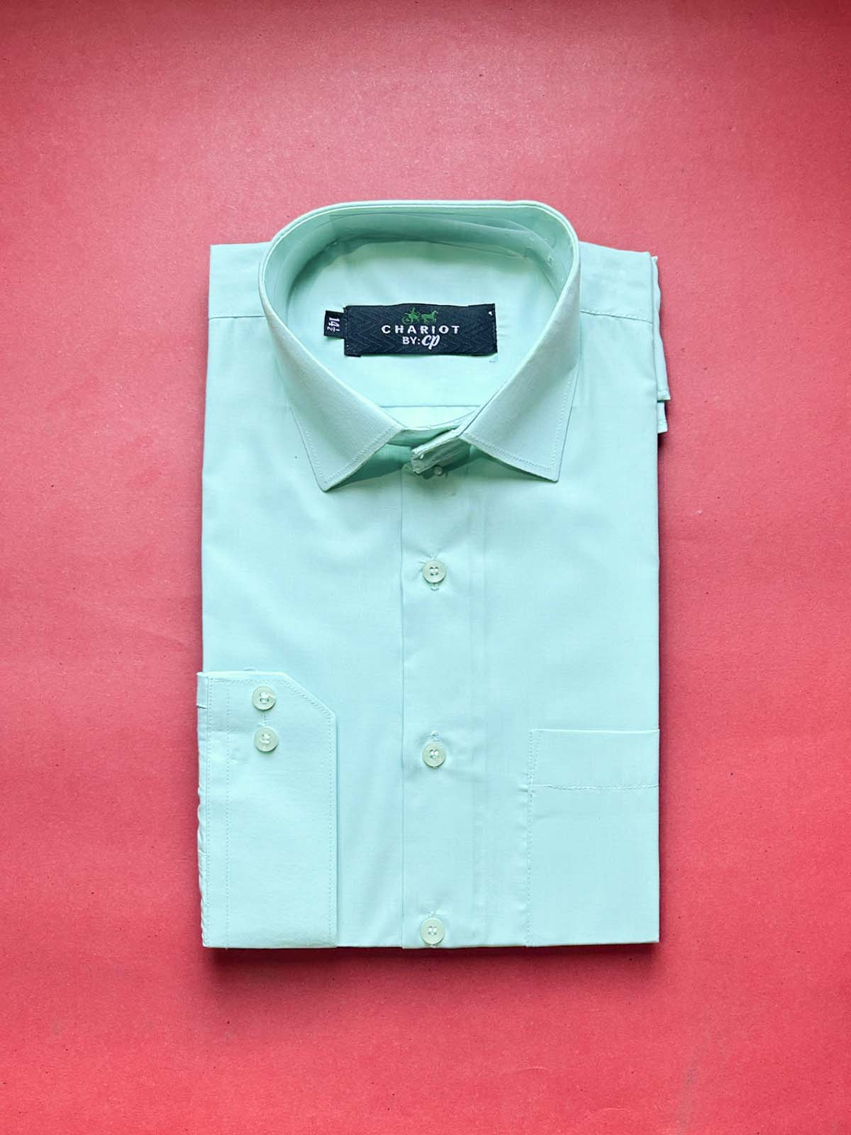 Ferozi Plain Formal Dress Shirt For Men MFS463