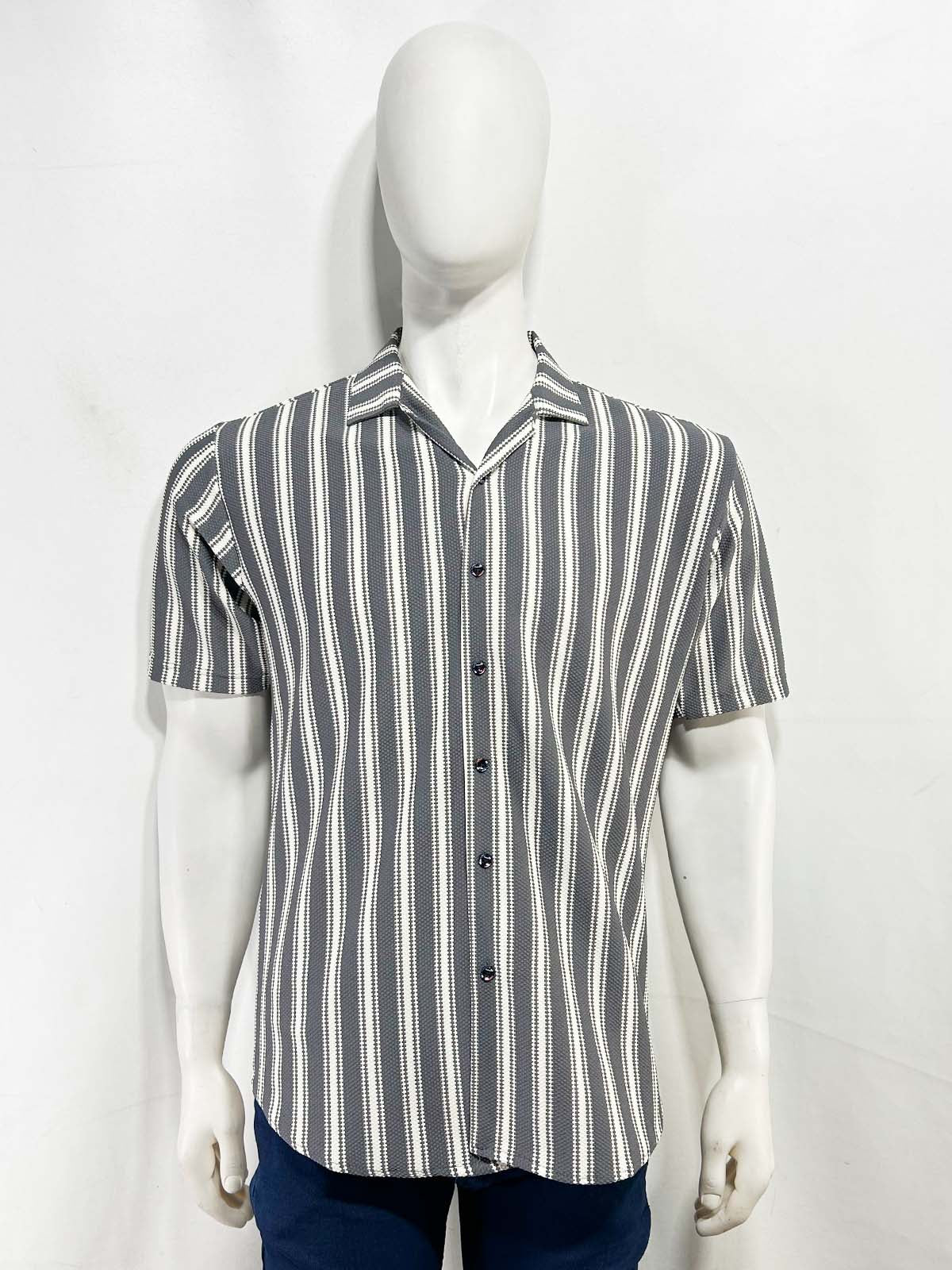 Grey Old Money Shirt For Men MCS111