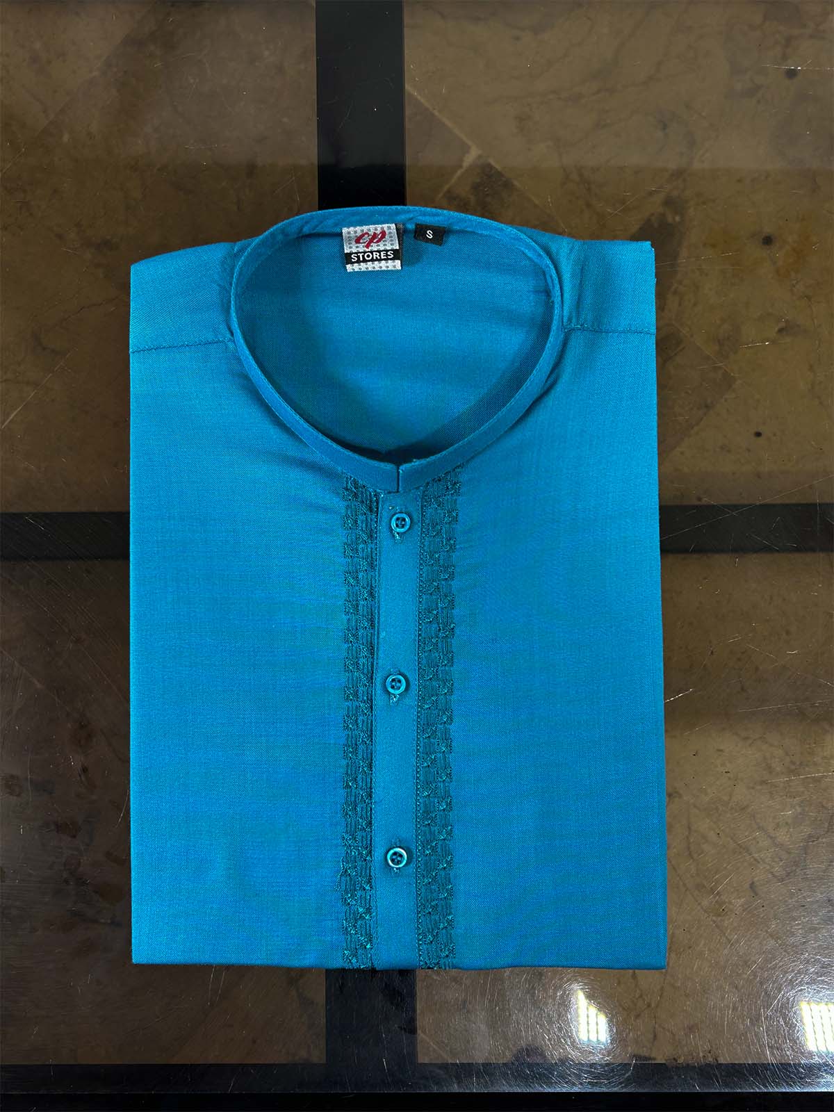 Teal Embroidery Kurta for Men MK21