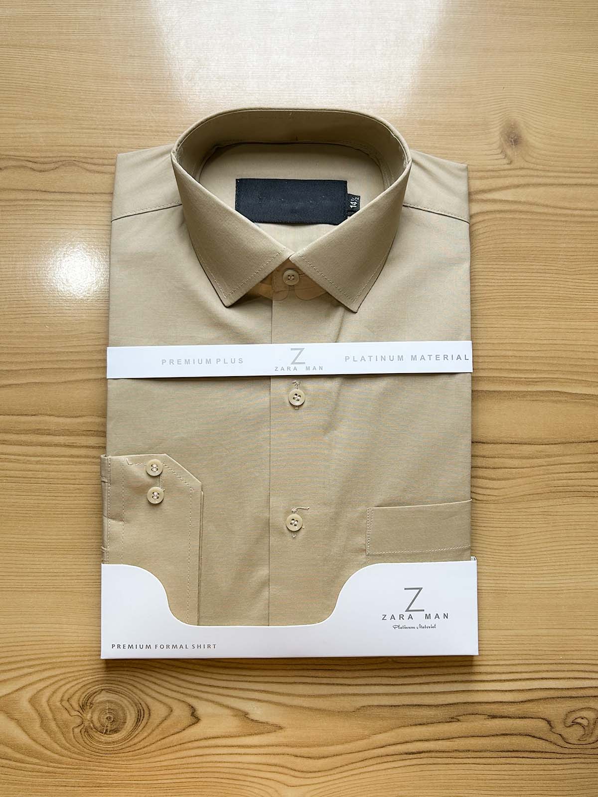 Fawn Premium Plain Formal Dress Shirt For Men MFS495