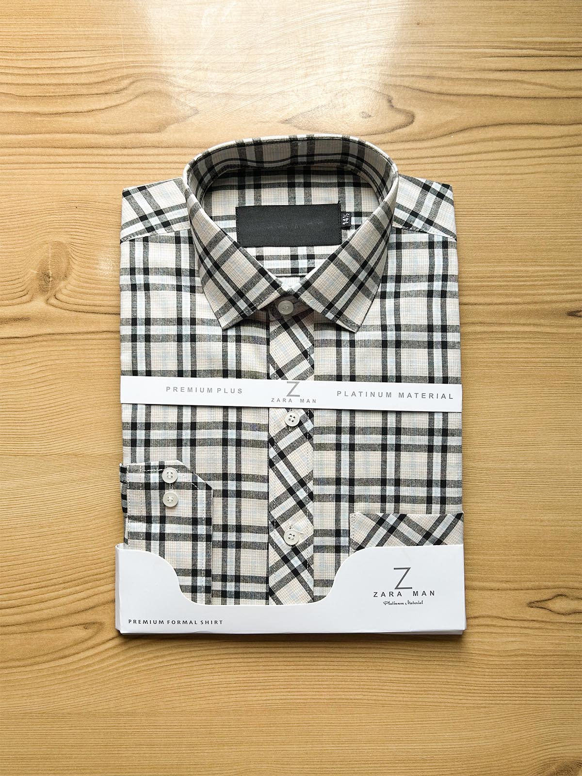 B Fawn Checks Formal Dress Shirt For Men MFS498
