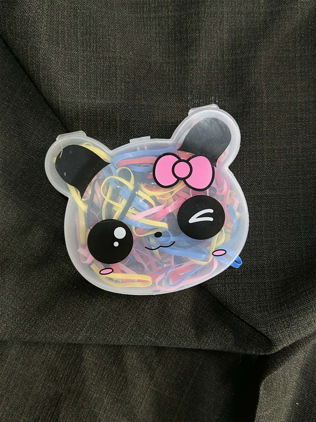 Colorful Hair Rubber Bands Set With Organizer Box GHB38