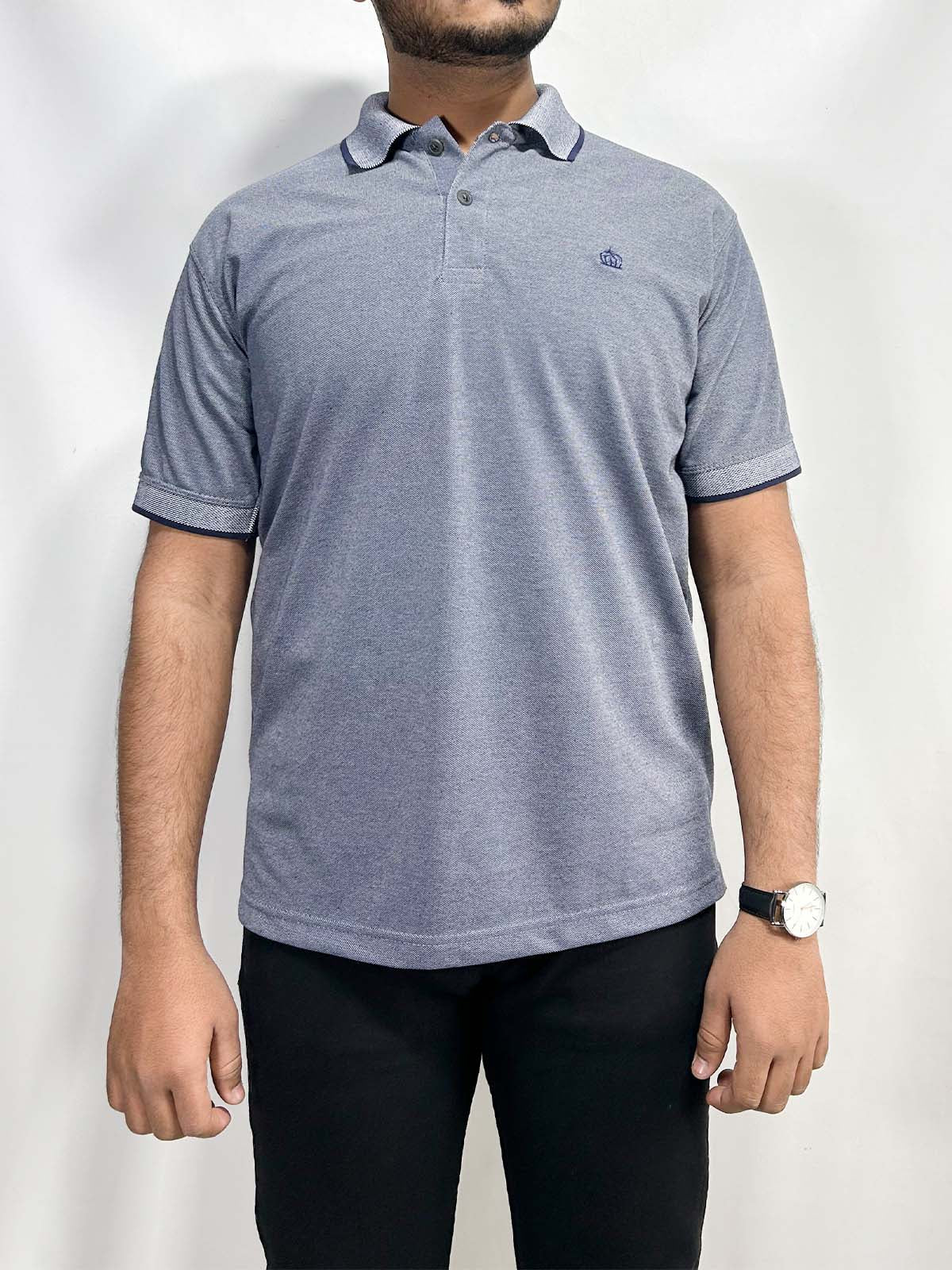Blue Polo T-Shirt For Men MTS407