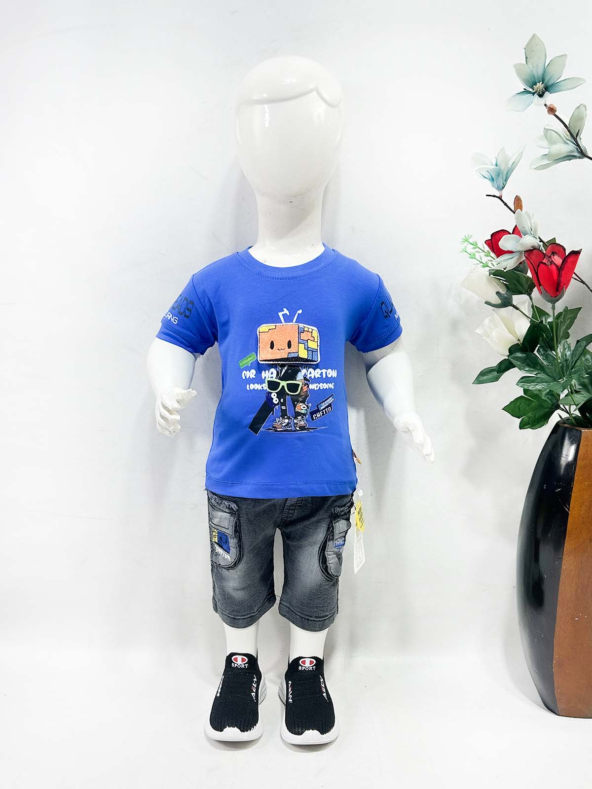 3Mth - 9Mth Blue Baba Suit For Newborns AJ NBS740