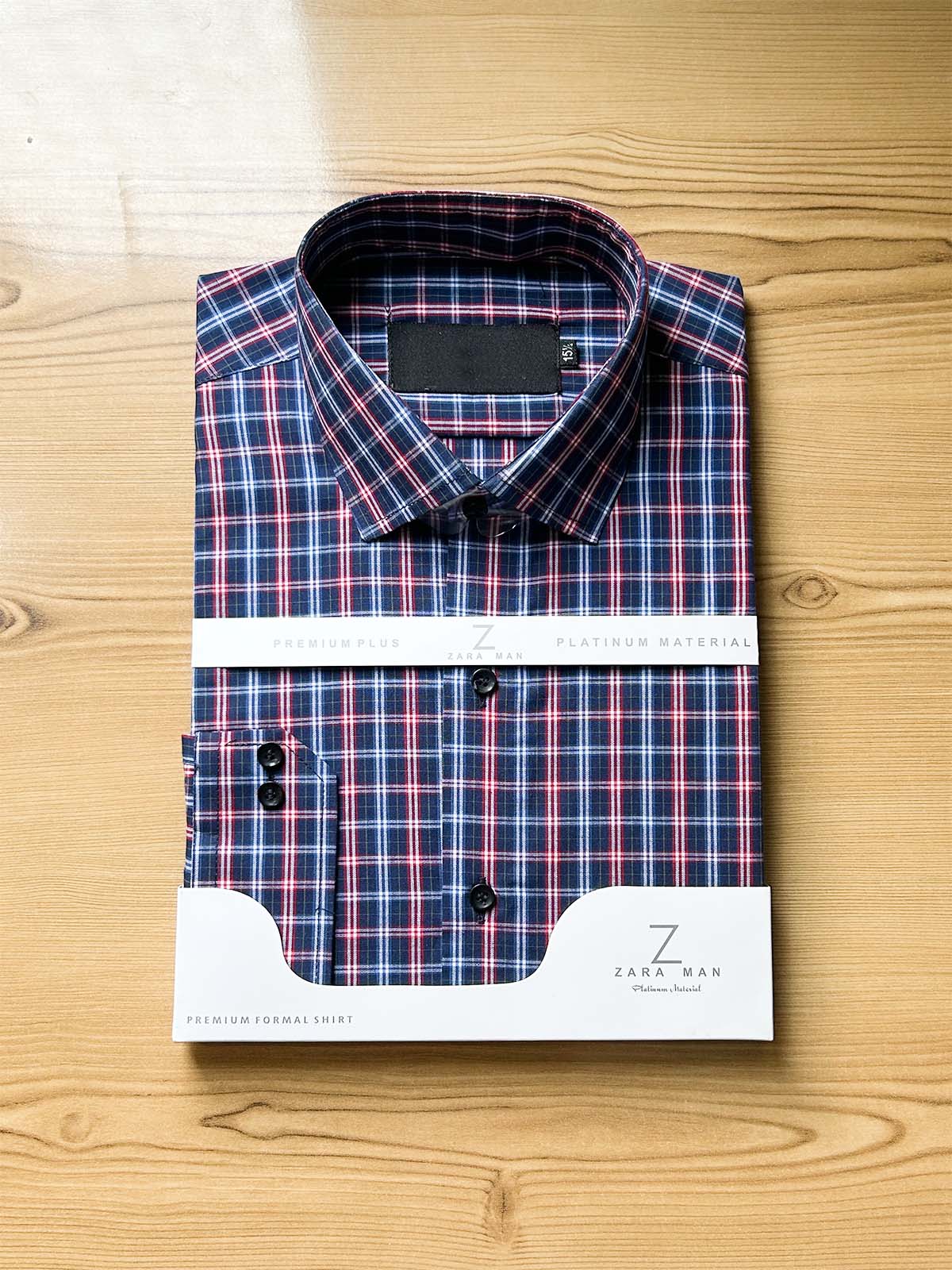 Blue Checks Formal Dress Shirt For Men MFS531