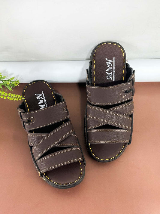 Brown Casual Slippers for Men MC154