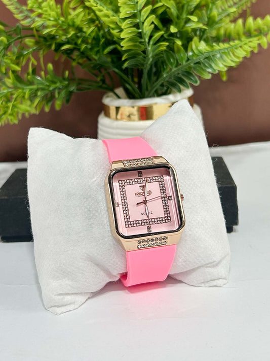 Pink Stylish Wrist Watch for Women WW144