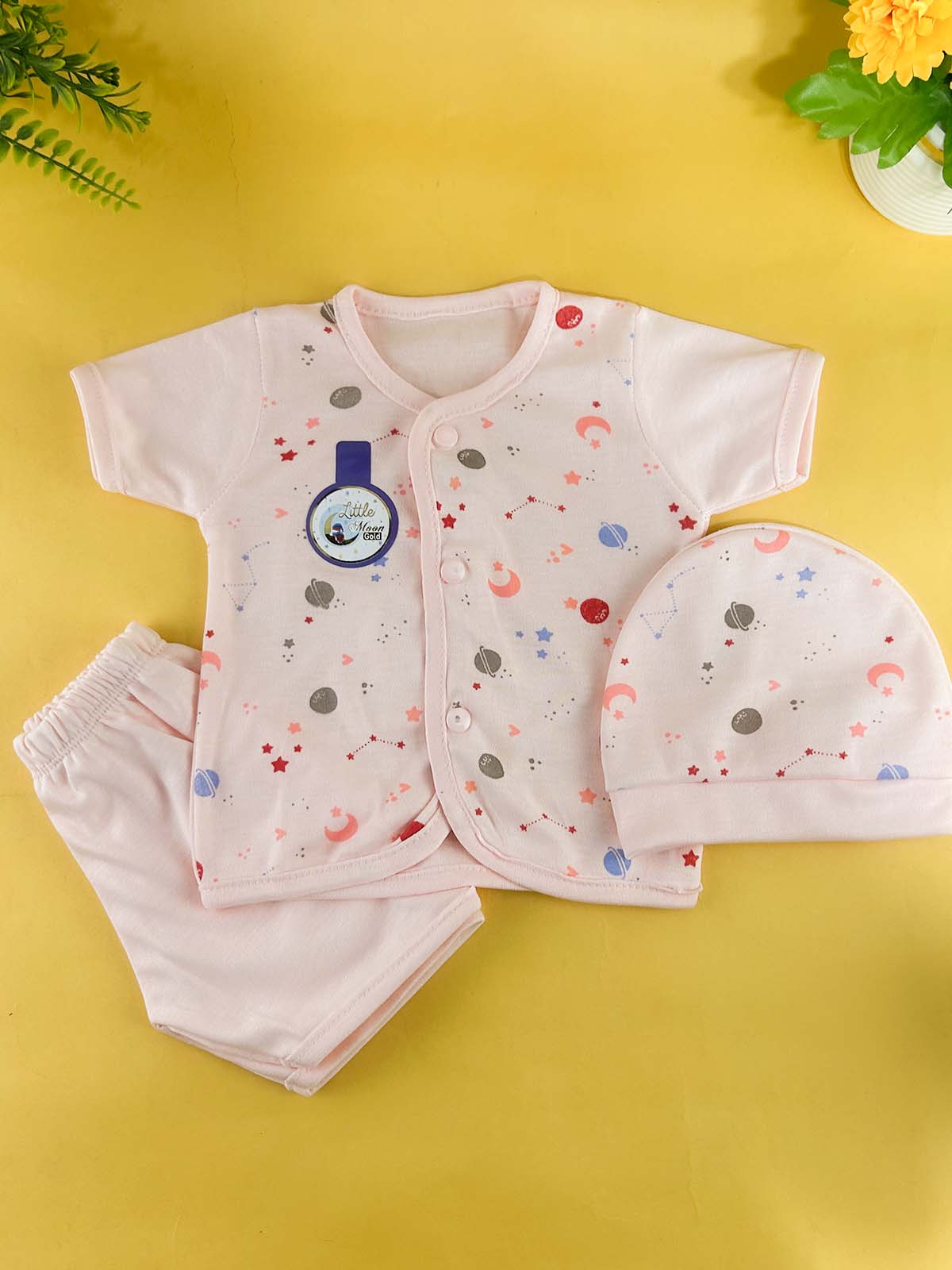 0Mth - 3Mth Pack of 3 Multicolor Suit For Newborns 02