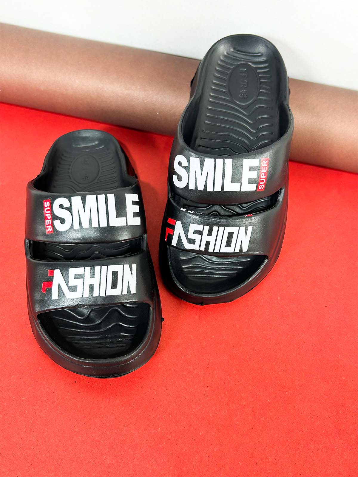 4Yrs - 13Yrs Black Casual Soft Slippers for Kids KS32