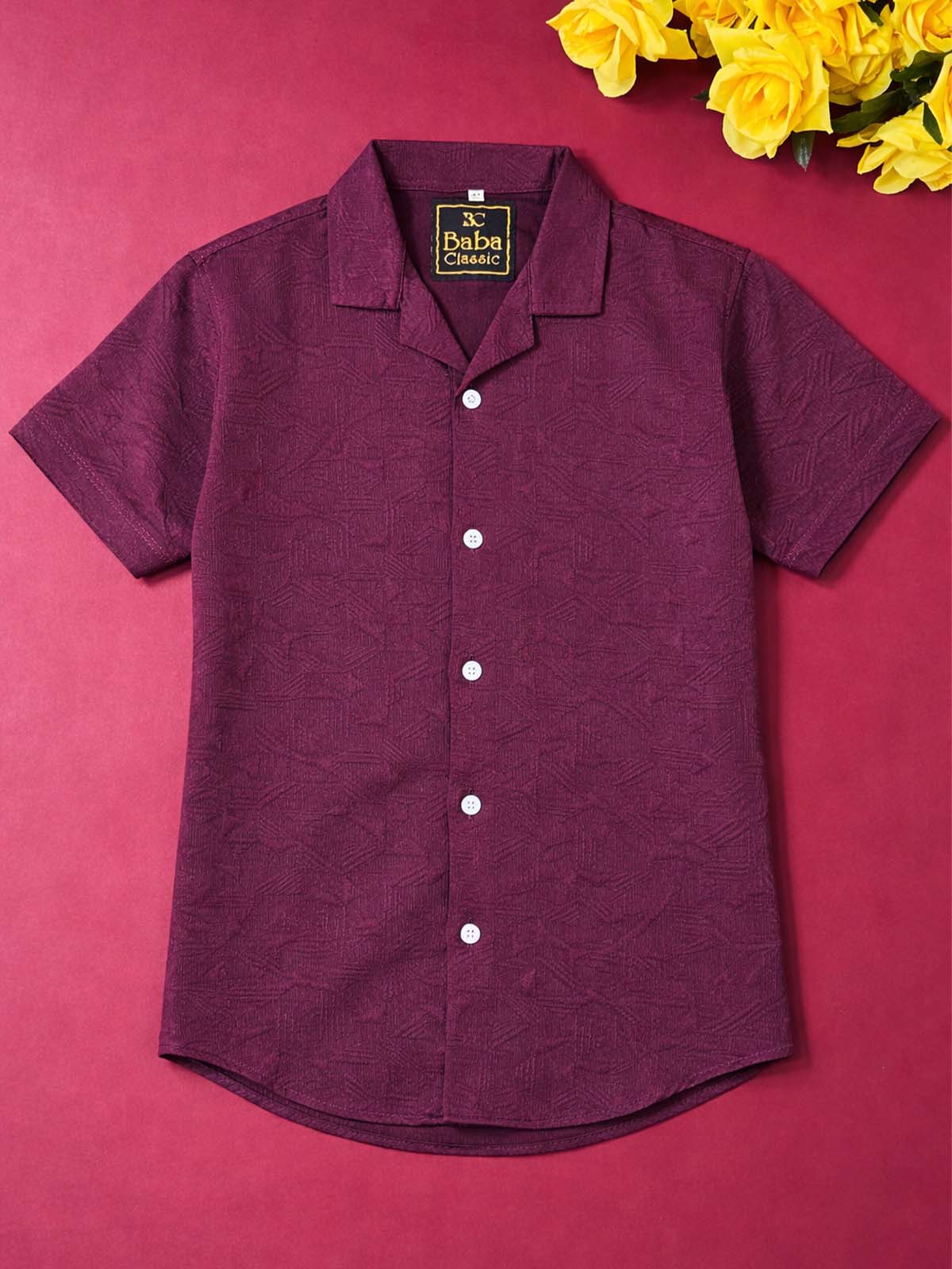 3Yrs - 10Yrs Purple Casual Shirt for Boys BCS85