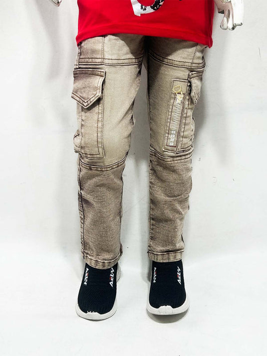5Yrs - 16Yrs Brown Denim Jeans For Boys BT42