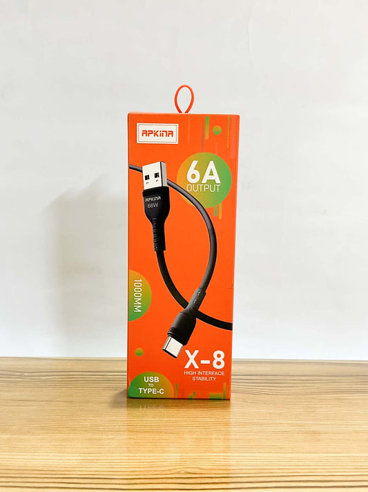 X-8 APKINA Type-C 6W Charging Data Cable MA92