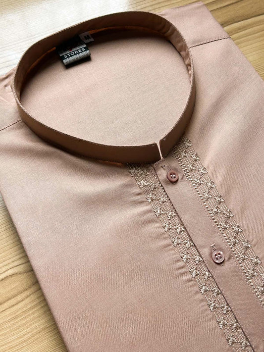 Peach Embroidery Kurta for Men MK20