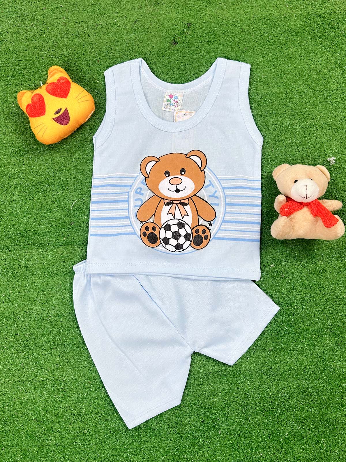 3Mth - 9Mth Bear Sky Blue Baba Suit For Newborn HG NBS745